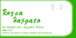 rozsa hajgato business card